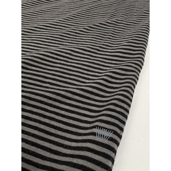 Mack Weldon Pima Cotton Polo Shirt Men's Large Grey Black Striped Stretch Golf - Picture 5 of 9